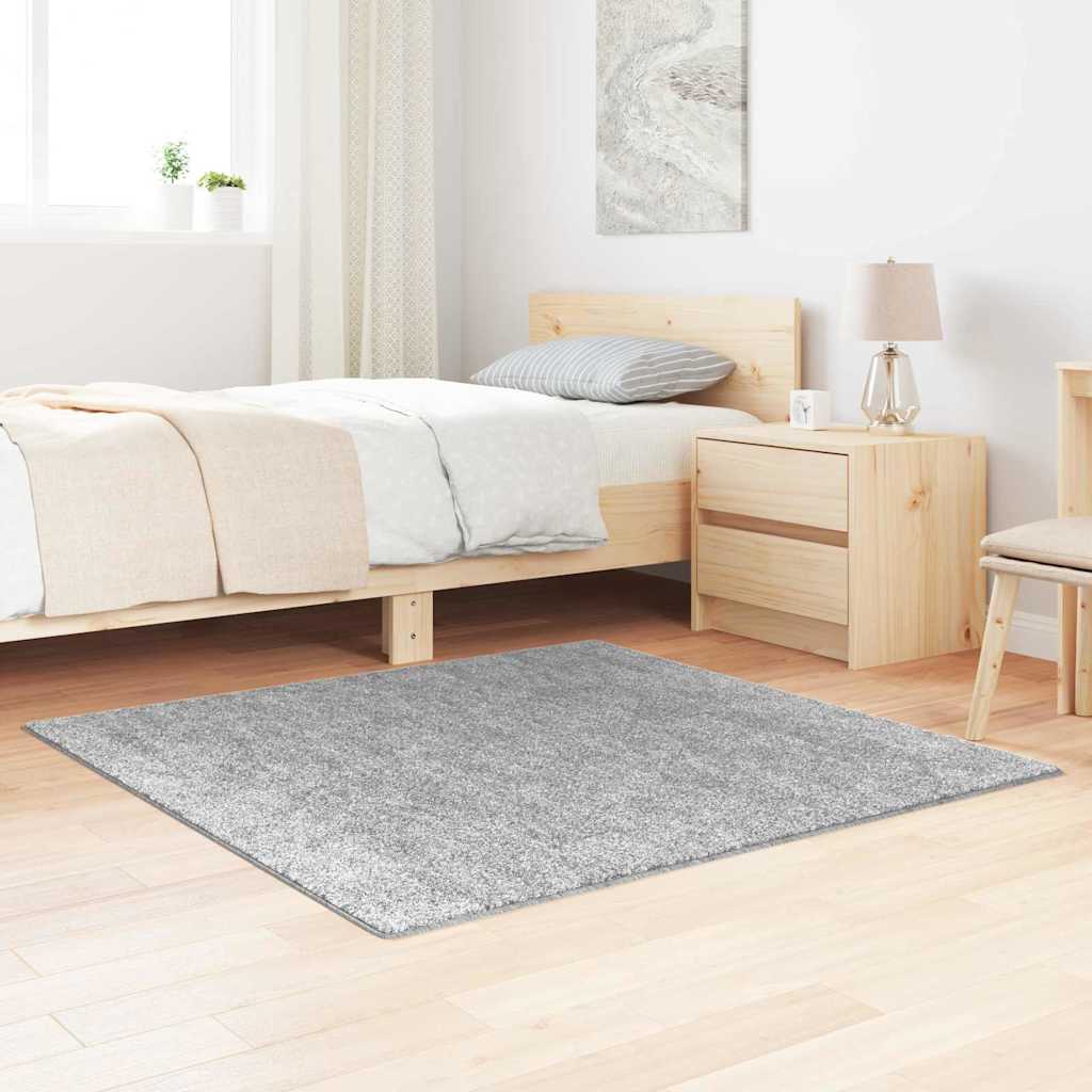 Tappeto Shaggy Antiscivolo Grigio 120 x 120 cm PP