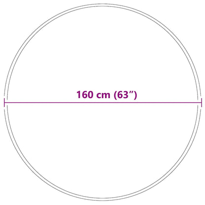 Tappeto Shaggy Antiscivolo Grigio 160 x 160 cm PP