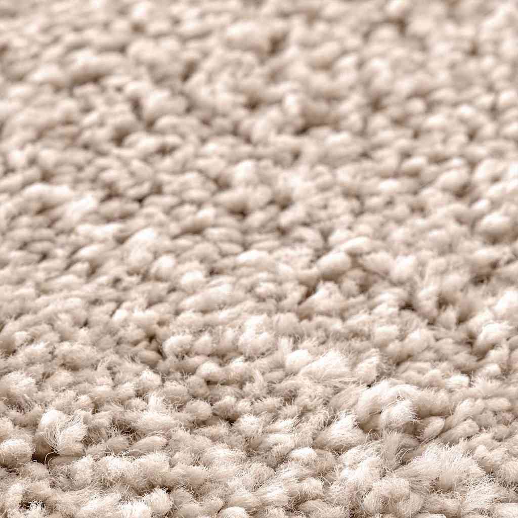 Tappeto Shaggy Antiscivolo Crema 90 x 90 cm PP