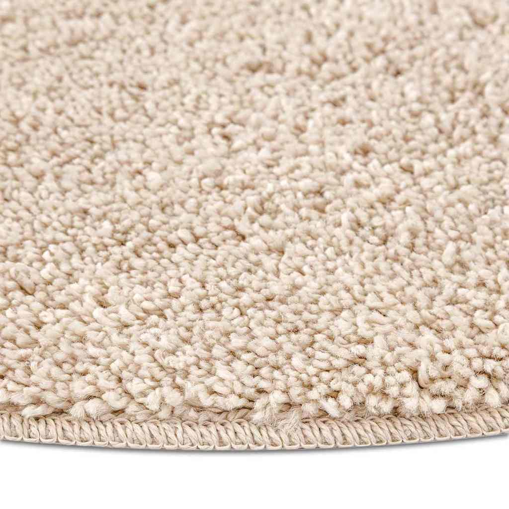 Tappeto Shaggy Antiscivolo Crema 90 x 90 cm PP
