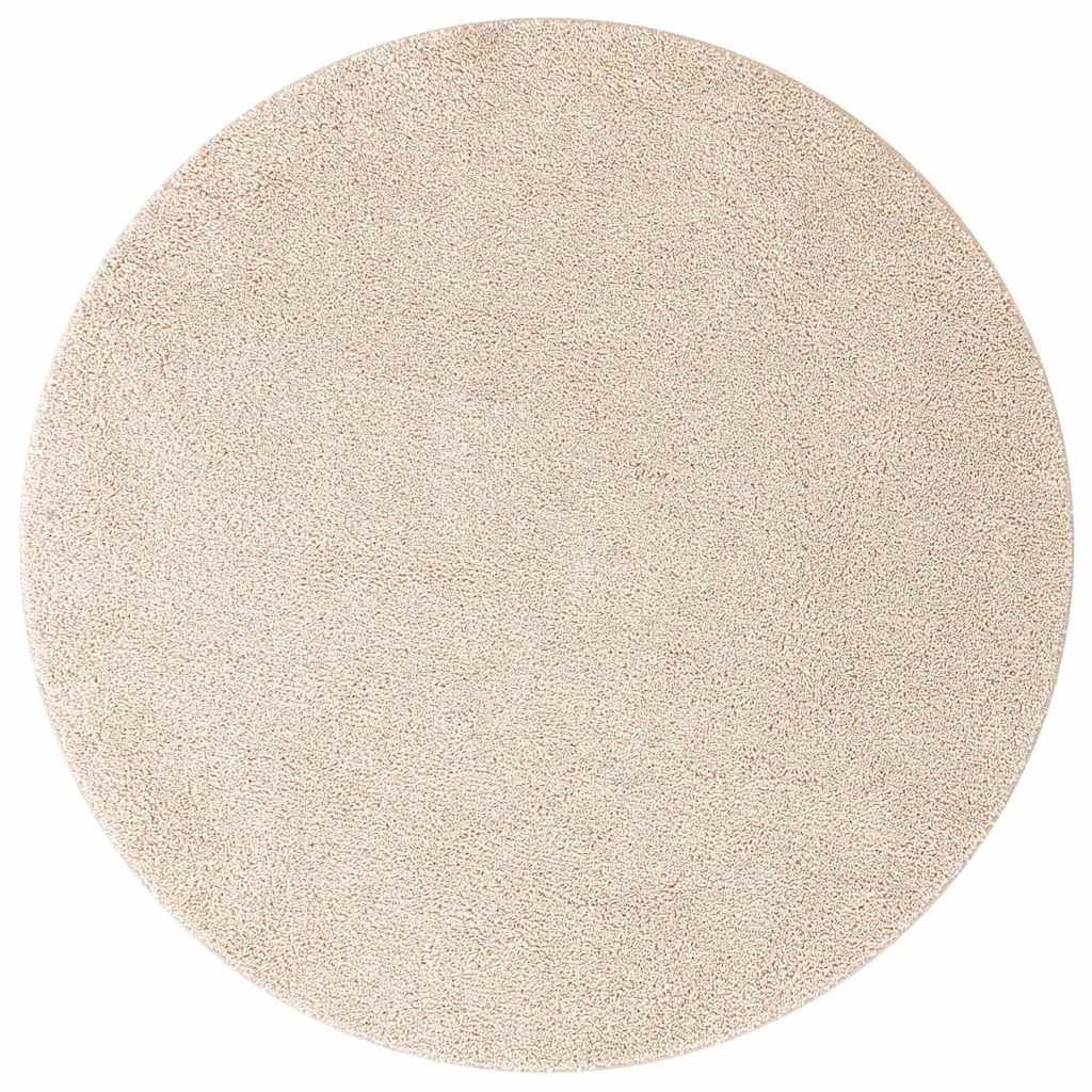 Tappeto Shaggy Antiscivolo Crema 90 x 90 cm PP