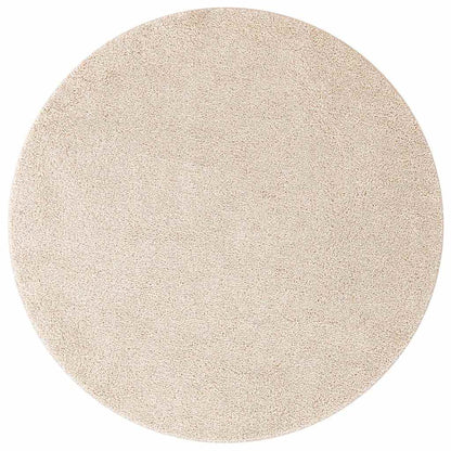 Tappeto Shaggy Antiscivolo Crema 90 x 90 cm PP