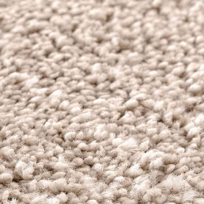 Tappeto Shaggy Antiscivolo Crema 120 x 120 cm PP