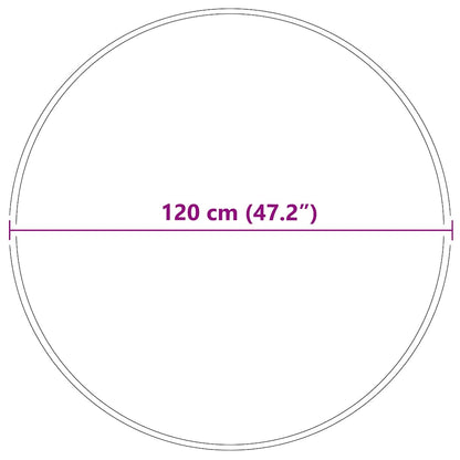 Tappeto Shaggy Antiscivolo Crema 120 x 120 cm PP