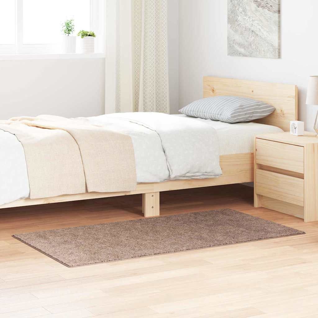 Tappeto Shaggy Antiscivolo Marrone 80 x 150 cm PP | homemem39