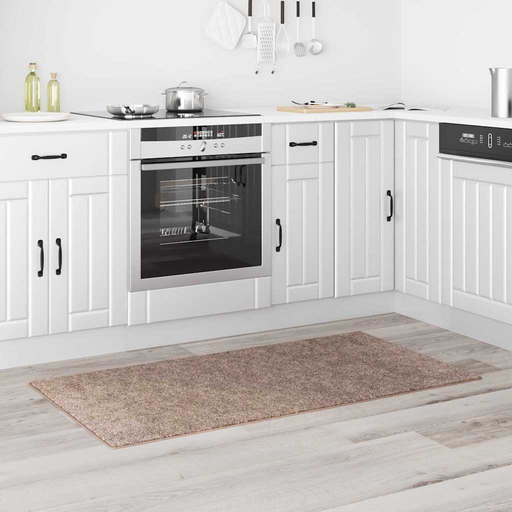 Tappeto Shaggy Antiscivolo Marrone 80 x 150 cm PP | homemem39