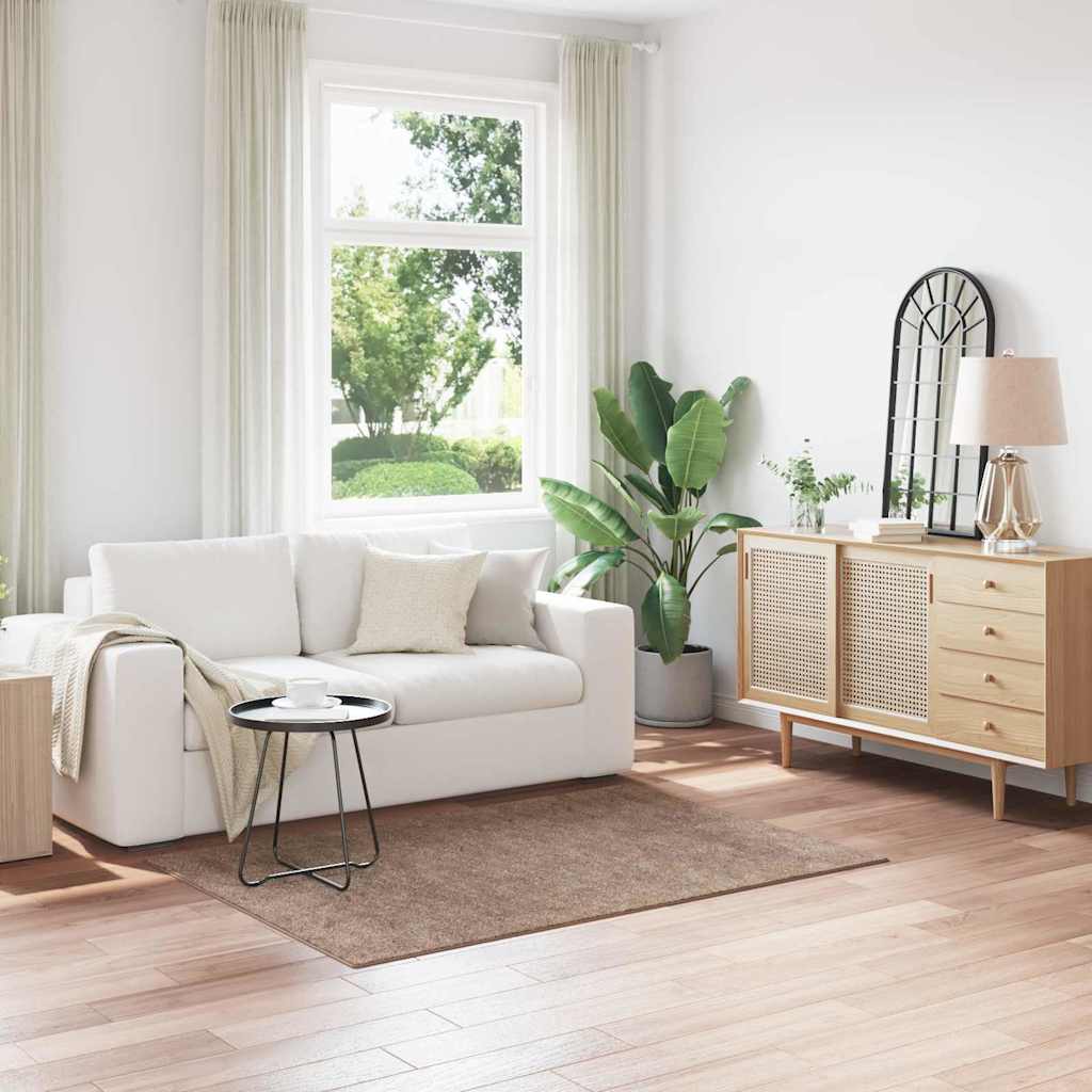 Tappeto Shaggy Antiscivolo Marrone 120 x 170 cm PP | homemem39