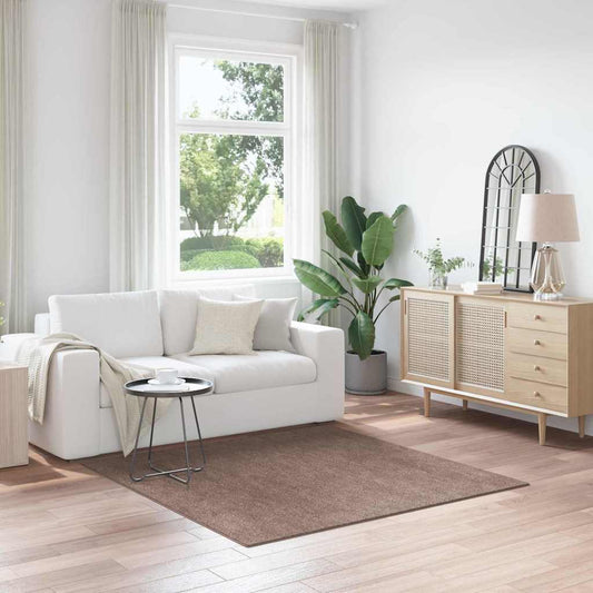 Tappeto Shaggy Antiscivolo Marrone 160 x 160 cm PP | homemem39
