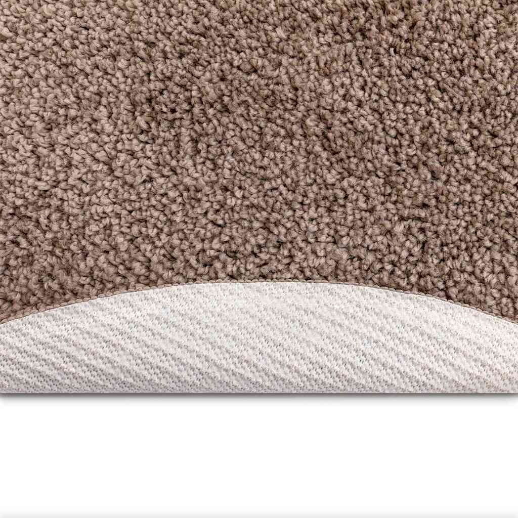Tappeto Shaggy Antiscivolo Marrone 160 x 160 cm PP | homemem39