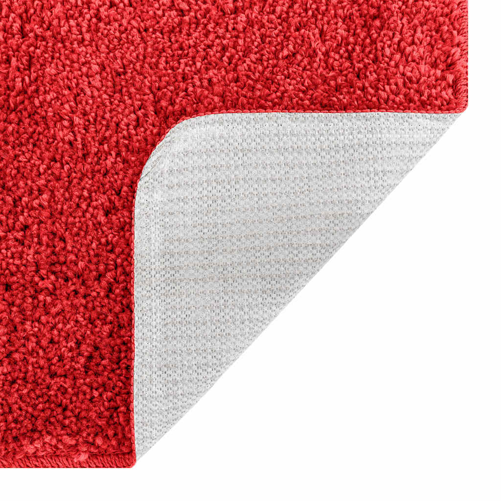 Tappeto Antiscivolo per Bagno con Taglio per Toilette Rosso PP | homemem39