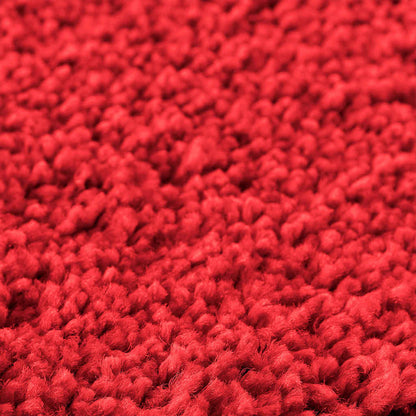 Tappeto Antiscivolo per Bagno con Taglio per Toilette Rosso PP | homemem39