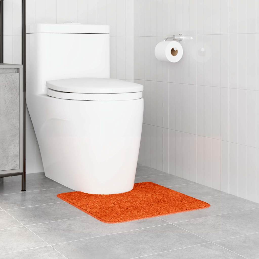 Tappeto Antiscivolo per Bagno con Taglio per Toilette Arancione