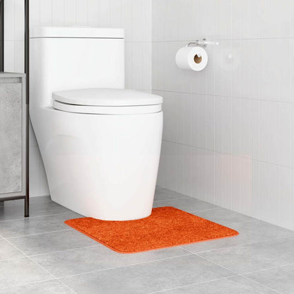 Tappeto Antiscivolo per Bagno con Taglio per Toilette Arancione