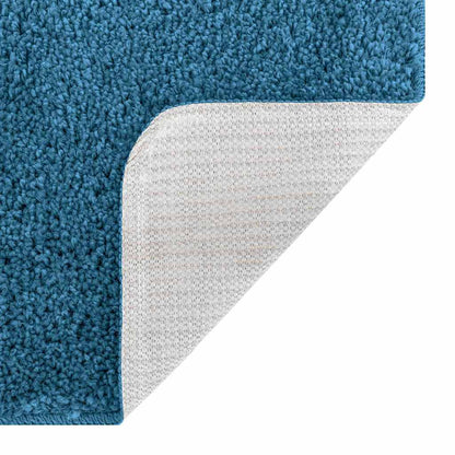 Tappeto Antiscivolo per Bagno con Taglio per Toilette Blu | homemem39