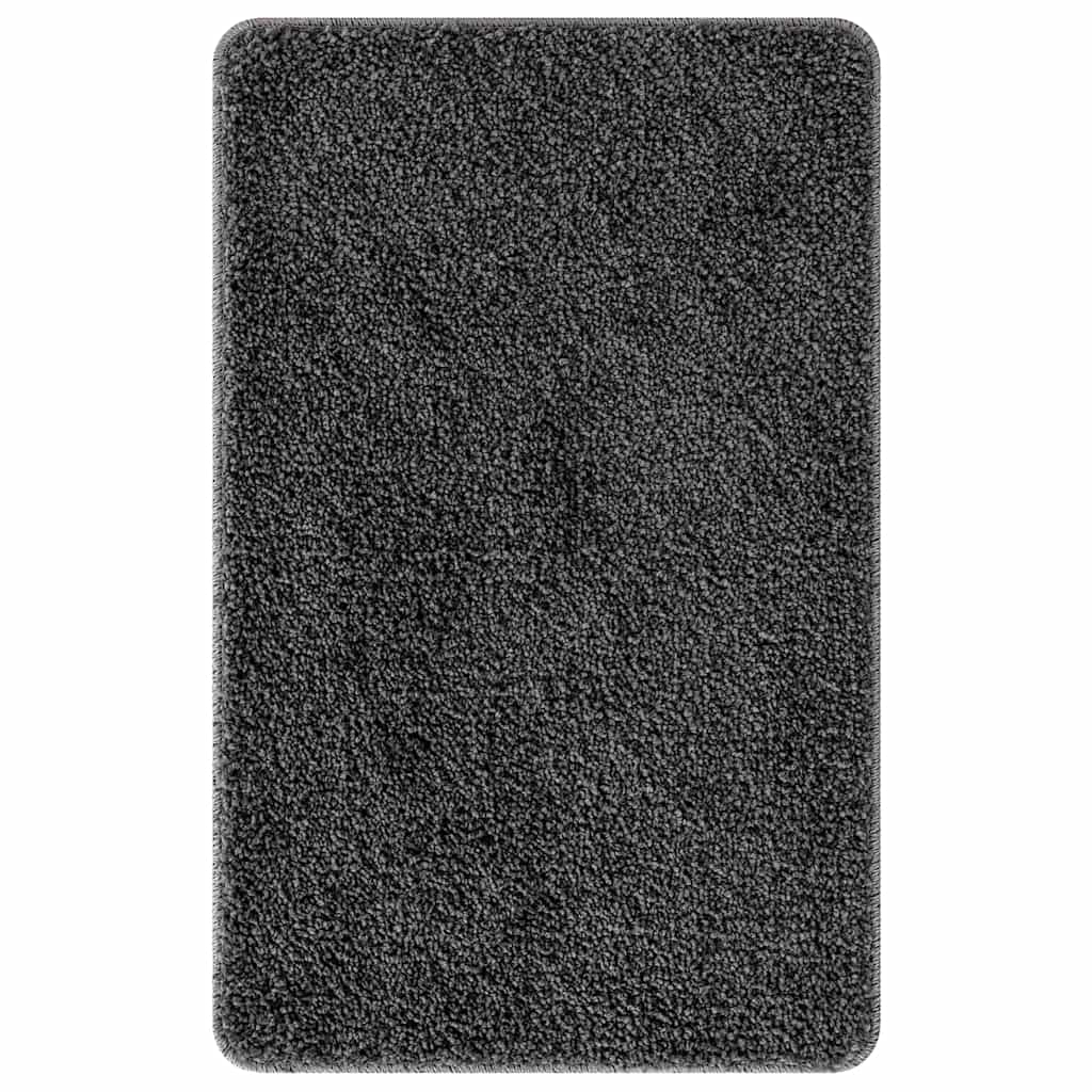 Set di tappetini antiscivolo per il bagno 2 pcs Grigio scuro PP