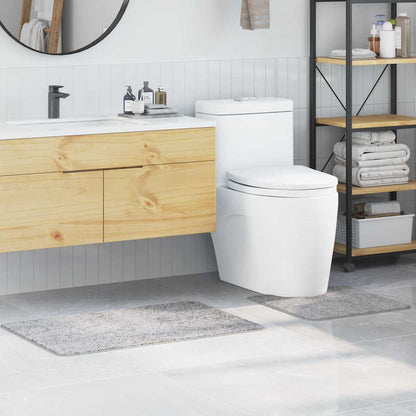 Set di tappetini antiscivolo per il bagno 2 pcs Grigio PP | homemem39