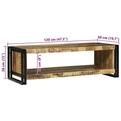 Tavolino da salotto 120 x 50 x 38 cm Legno di mango massello | homemem39