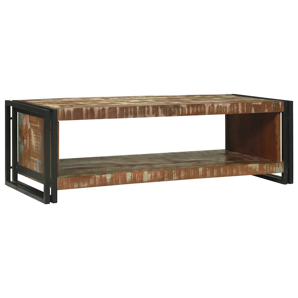 Tavolino da salotto 120 x 50 x 38 cm Legno Recuperato Massello | homemem39