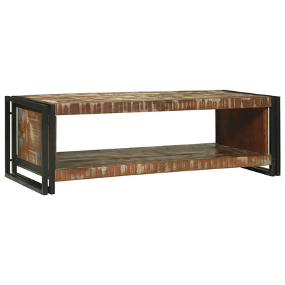 Tavolino da salotto 120 x 50 x 38 cm Legno Recuperato Massello | homemem39