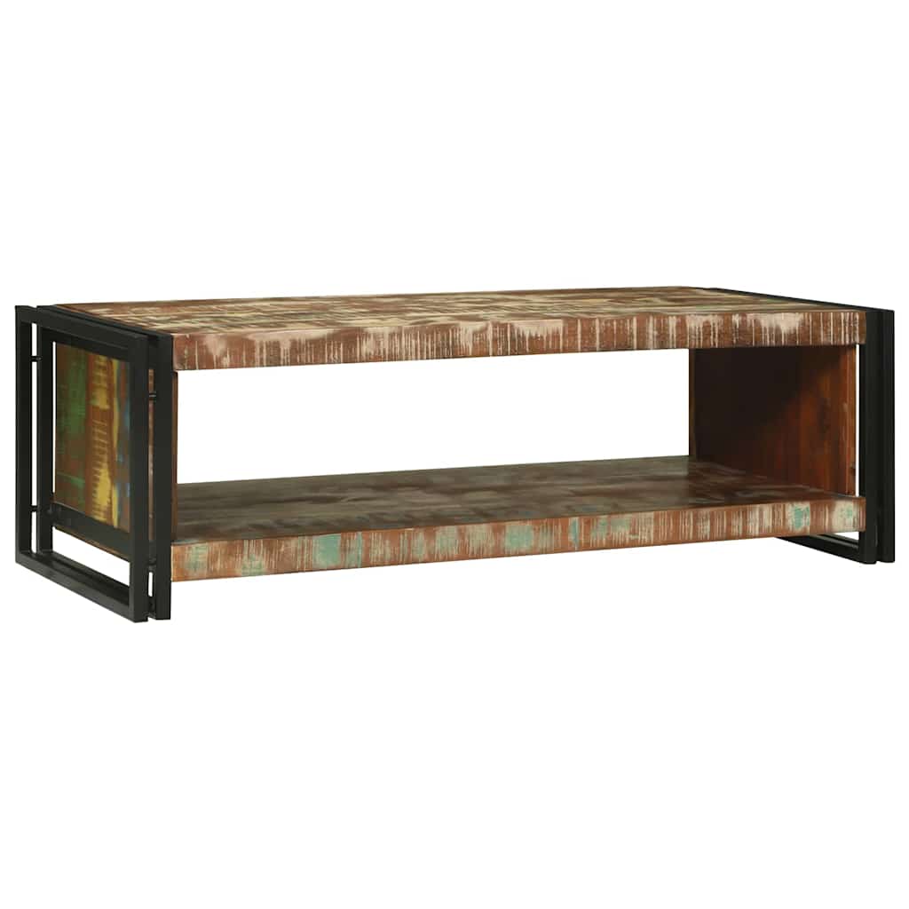 Tavolino da salotto 120 x 50 x 38 cm Legno Recuperato Massello | homemem39