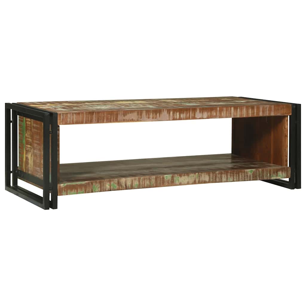 Tavolino da salotto 120 x 50 x 38 cm Legno Recuperato Massello | homemem39