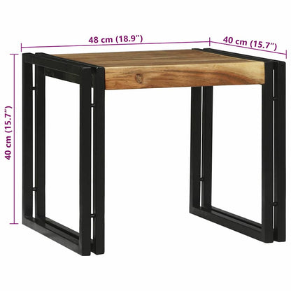 Tavolino da salotto 2 pcs Marrone Legno di Acacia Massello | homemem39