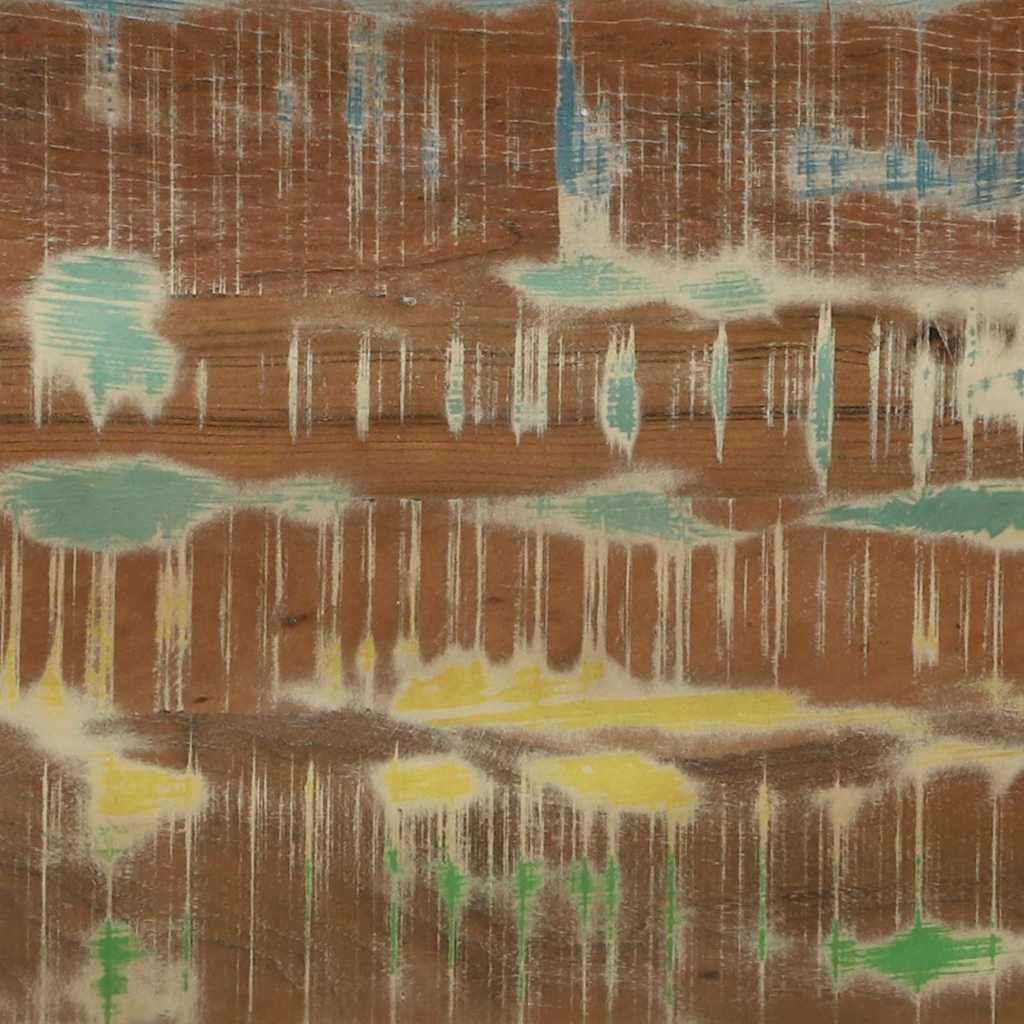 Tavolo Nesting 3 pcs Legno Riciclato Massello e Metallo