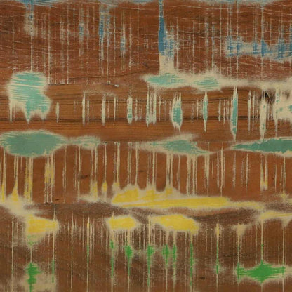 Tavolo Nesting 3 pcs Legno Riciclato Massello e Metallo