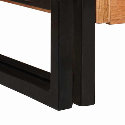 Credenza con porte Marrone Legno massello di acacia e metallo