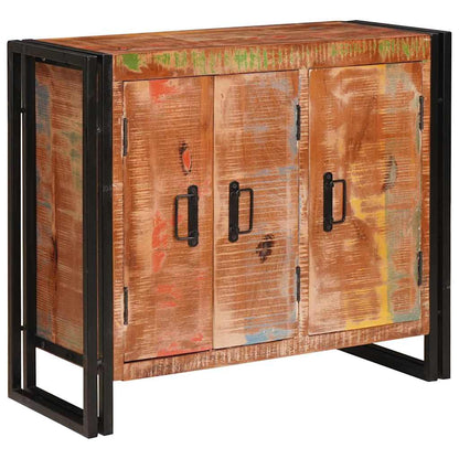 Credenza con porte Marrone Legno Recuperato Massello e Metallo