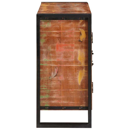 Credenza con porte Marrone Legno Recuperato Massello e Metallo