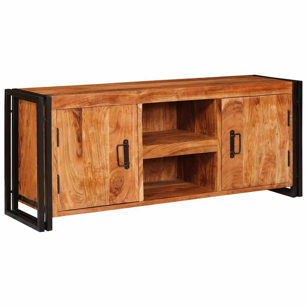 Mobile TV Marrone 120 x 33 x 50 cm legno massello di acacia