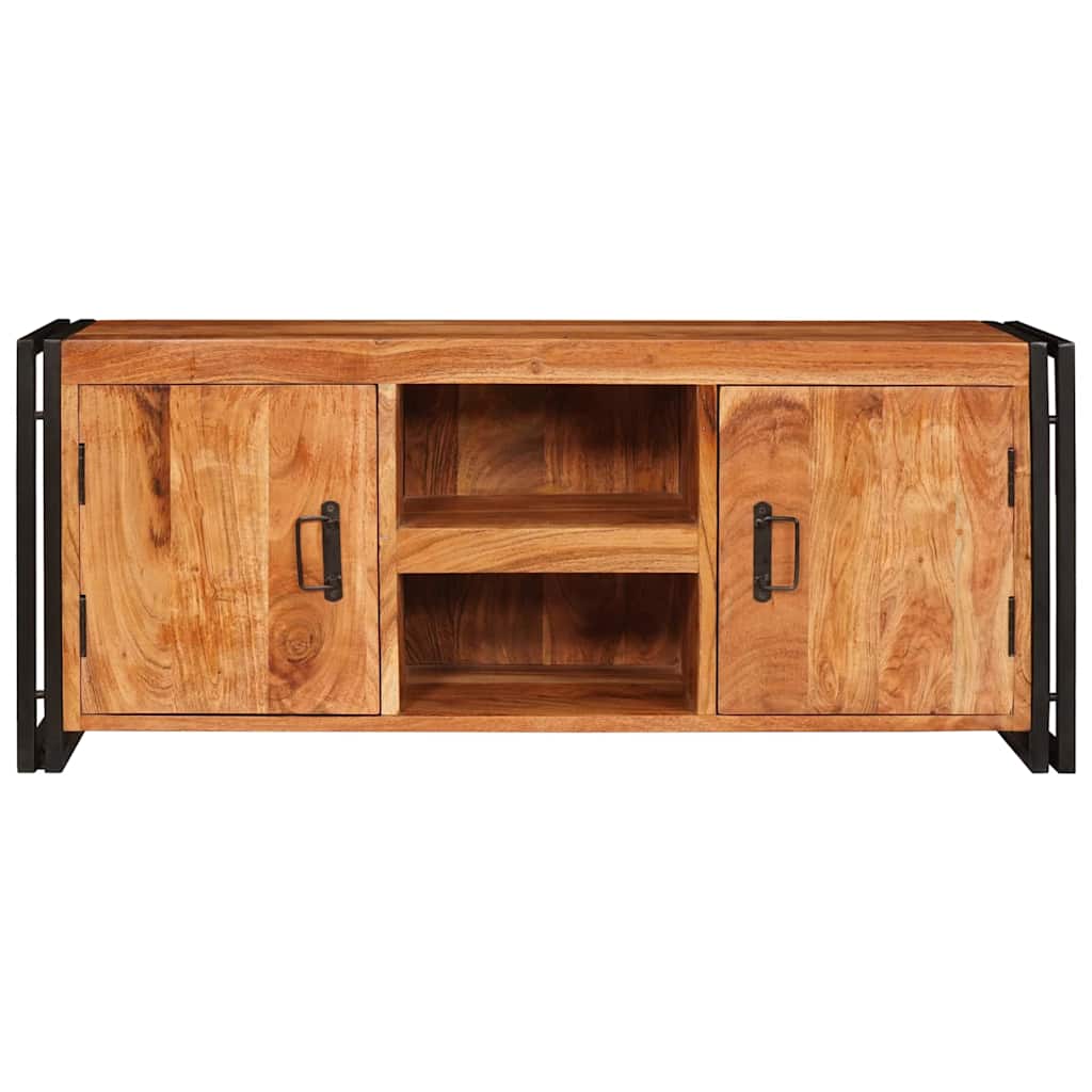 Mobile TV Marrone 120 x 33 x 50 cm legno massello di acacia