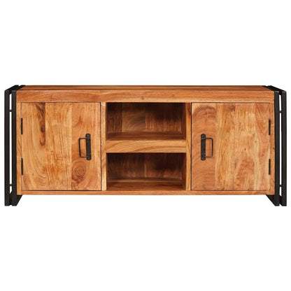 Mobile TV Marrone 120 x 33 x 50 cm legno massello di acacia