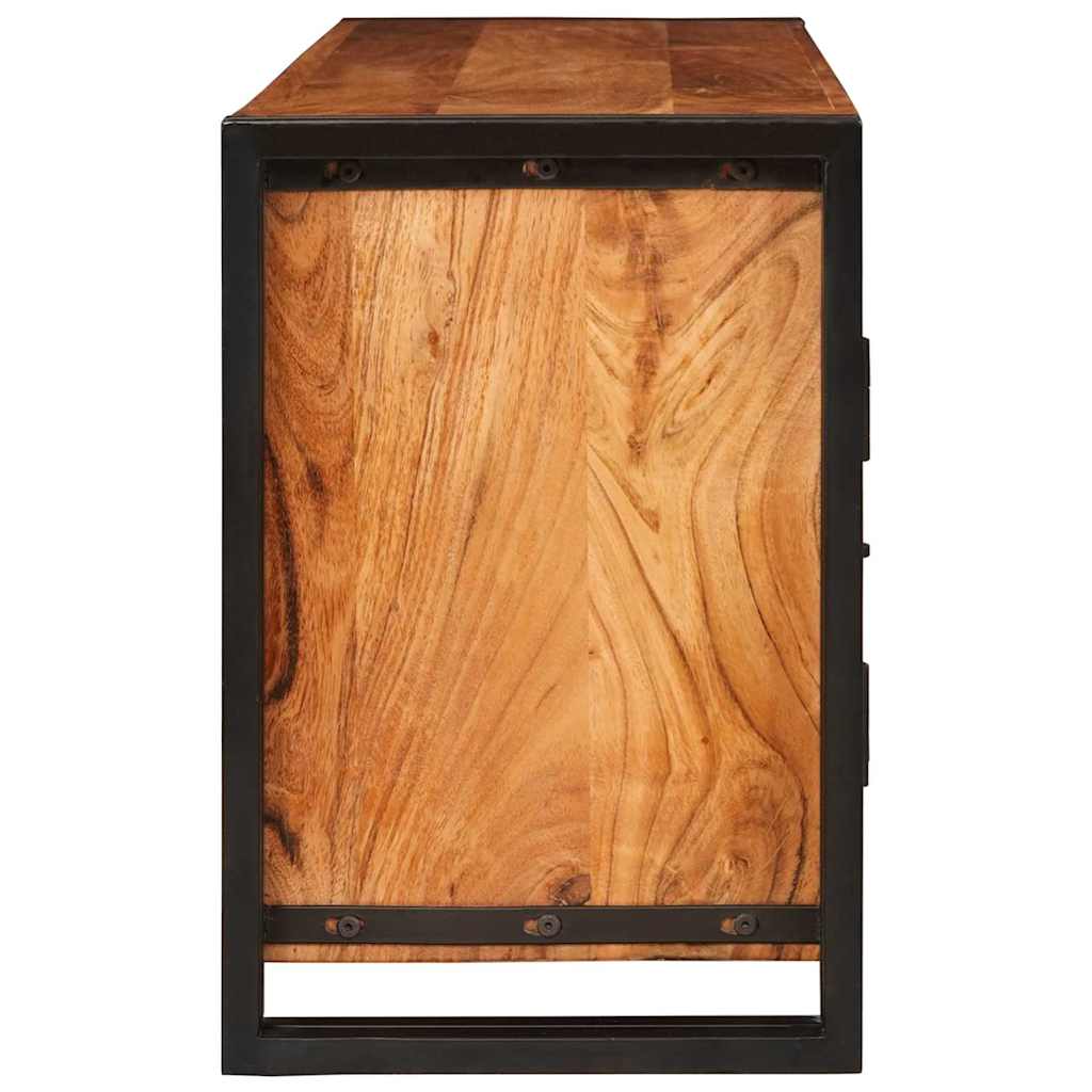 Mobile TV Marrone 120 x 33 x 50 cm legno massello di acacia