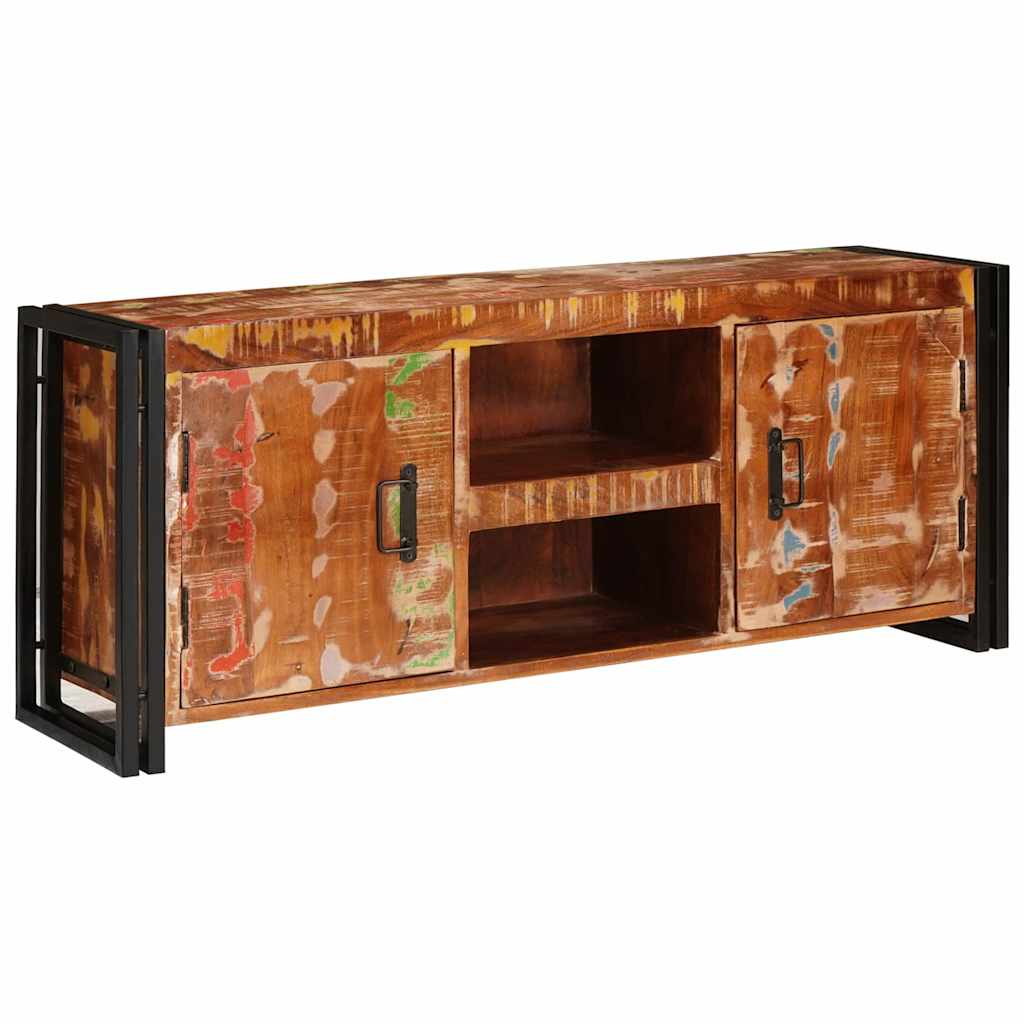 Mobile TV con lo scaffale Multicolore legno massello di riciclo