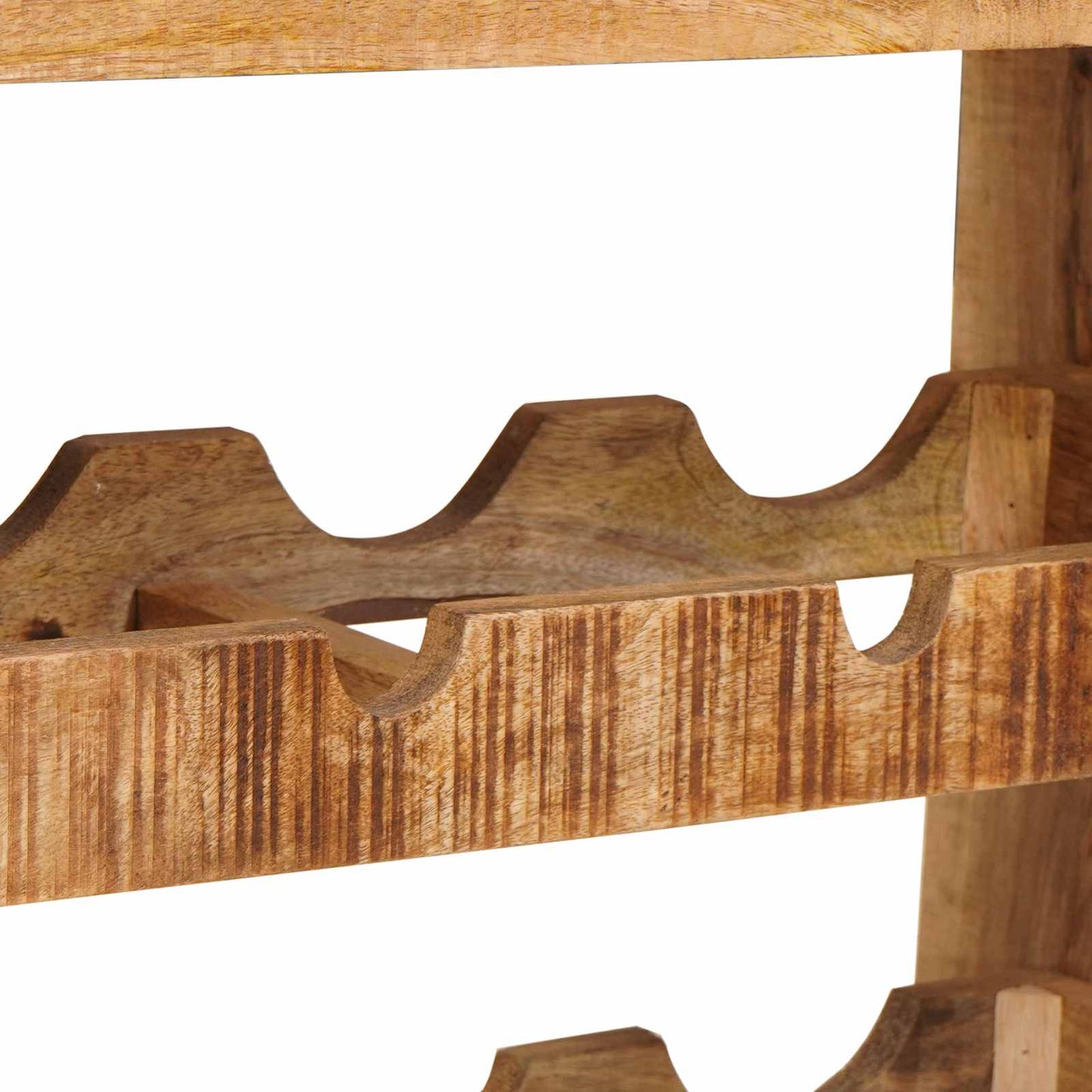 Portabottiglie 100 x 45 x 33 cm Legno di Mango Grezzo Massiccio