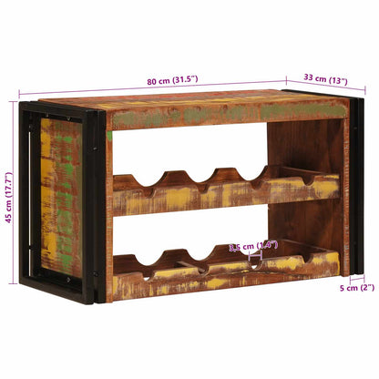 Portabottiglie 100 x 45 x 33 cm Legno massello riciclato