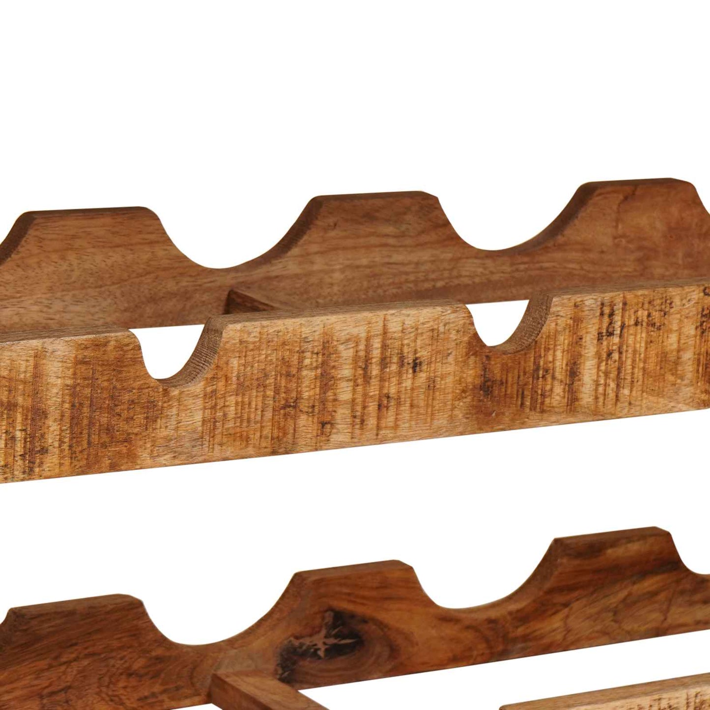 Portabottiglie 100 x 45 x 33 cm Legno di Mango Grezzo Massiccio