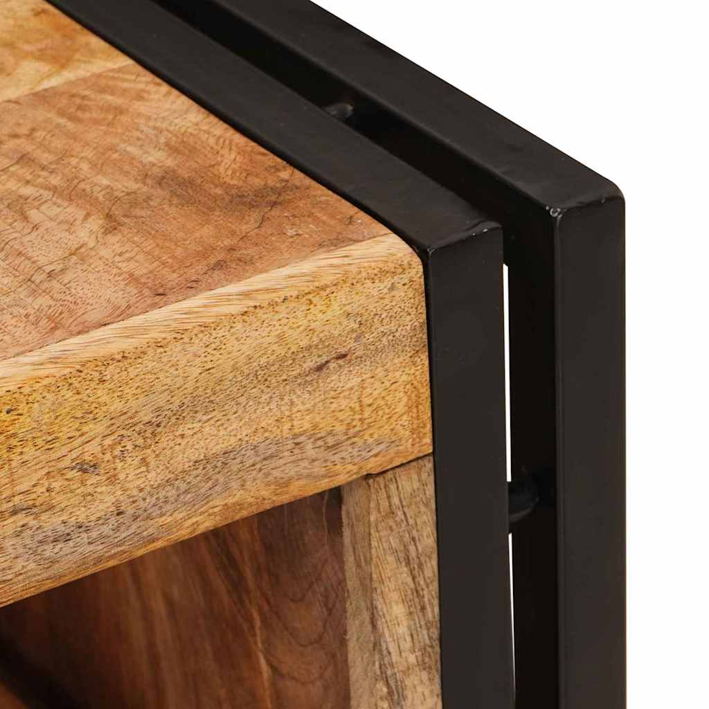 Portabottiglie 100 x 45 x 33 cm Legno di Mango Grezzo Massiccio