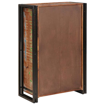 Highboard con Ante Marrone Legno Recuperato Massello e Metallo