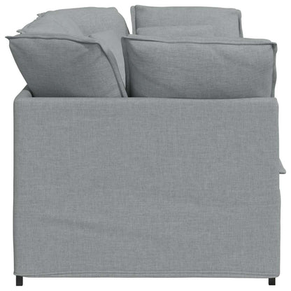 Divano Modulare con Cuscini in Tessuto Grigio Chiaro | homemem39