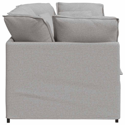 Divano Modulare con Cuscini in Tessuto Grigio Nuvola | homemem39