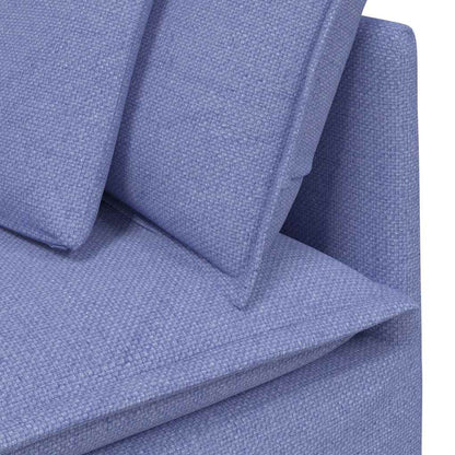 Divano Modulare con Cuscini in Tessuto Jeans Blu | homemem39