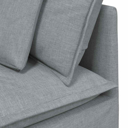 Divano Modulare con Cuscini in Tessuto Grigio Chiaro | homemem39
