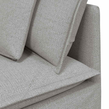 Divano Modulare con Cuscini in Tessuto Grigio Nuvola | homemem39
