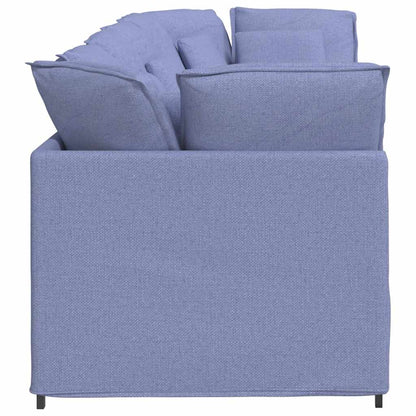Divano Modulare con Cuscini in Tessuto Jeans Blu | homemem39