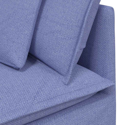 Divano Modulare con Cuscini in Tessuto Jeans Blu | homemem39