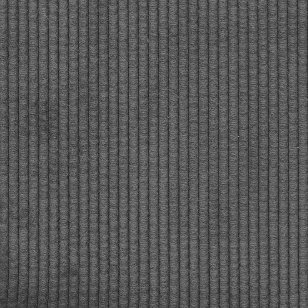 Divano Modulare con Cuscini in Tessuto a Coste Grigio Scuro - homemem39