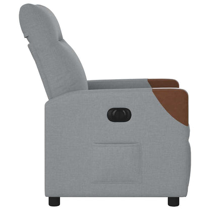 Poltrona Elettrica Reclinabile Grigio Chiaro in Tessuto | homemem39